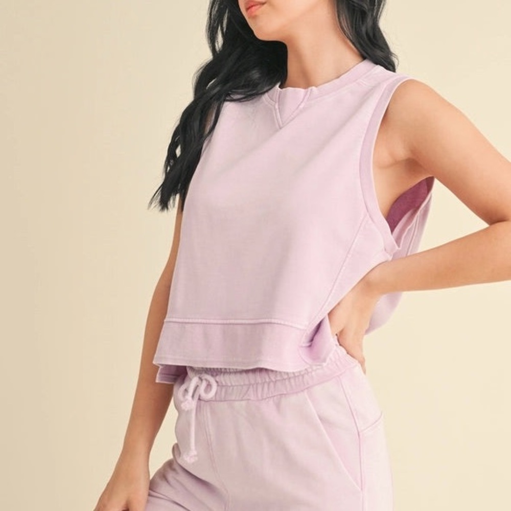 Mineral Wash Sleeveless Top